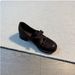 "Double Bow" Elephant Pattern Top Layer Soft Leather Playful Round-Toe Chunky Heel Deep-Cut Loafers For Women_vogvips.com