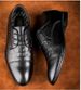 Men's Round Head Leather Men's Casual Single Shoes Front Lace-up Tooling Shoes Low Heel Casual Men's Shoes_vogvips.com