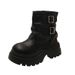 Height Increasing Melard Short For Women 2025 New Autumn Platform Heel Thick Sole Brown Martin Versatile Casual Women's_vogvips.com