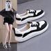 Women's White 2026 Spring And Autumn New Flat Shoes Comfortable Non-Slip Versatile Sports Casual Sneakers For Women_vogvips.com