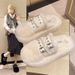 Niche Design Bag Head Fluffy Slippers For Women's Autumn And Winter Wear 2025 New Home Furnishing Piled Thick-soled Cotton Slippers For Women_vogvips.com