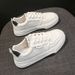 Spring Women's Breathable White Shoes, Versatile Ins Thick-Soled Sports Casual Sneakers, Everyday Casual_vogvips.com