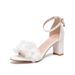 Women’s Shoes new style fish mouth high heels thick heel shallow mouth diamond pearl women's single shoes wedding dress bride_vogvips.com