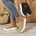 Women's Thick Soled Loafers Autumn New Style Plus Size Platform Slip On Casual Comfortable Single Shoes Size 43_vogvips.com