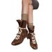Women Boxing Boots 2025 New Niche Boxing Suede Lace-Up Ankle Flat Height-Increasing German Training Boots_vogvips.com