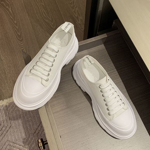 M. DUK/Malduke Ultra Thick Canvas Women's Shoes Soft Sole Pure Original Short Stature Handsome, Lightweight And_vogvips.com
