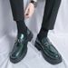 Platform New Men's Dress Leather Shoes High Classic Comfortable Pointed Toe Lace-up Business Shoes Fashion Casual Wedding Party_vogvips.com