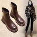 Short Women's 2025 Autumn And Winter New British Style Slim Retro Thick-soled Martin Boots_vogvips.com