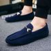 Euro Step Men's 2025 New Versatile Comfortable Non-Slip Loafers Trendy Korean Style Business Leather Shoes_vogvips.com