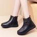 Women's Snow Boots Slip-On With Fleece Lining Soft Sole Middle-Aged And Elderly Mom Cotton Shoes For Women Winter_vogvips.com
