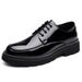 Suitable For All Seasons Autumn New Patent Business Formal Lace-up Shoes For Men Security Professional Breathable Men's Shiny Leather Large Size_vogvips.com