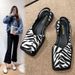 Low-heeled Closed-toe Sandals W, 2026 Summer New Korean Style Flat Square-toed Side Back Cut-out Fashion Shoes For_vogvips.com