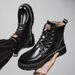 European Warm Series New Yellow Autumn Winter British Style High Top With Cotton Lining Work Short Fleece Zipper Martin Boots For Men_vogvips.com
