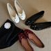 Chuyuji Rivet Fashion Shallow Flat For Women, French Bowknot Slip-On Versatile Evening Shoes_vogvips.com