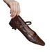 Italy~Kalen·Oli French Mary Jane Women's 2 Genuine Soft Leather Shallow Square-Toed Single Shoes_vogvips.com