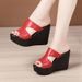 Women's Shoes Super High Heel Wedge Heel Sandals For Women Summer New Platform Thick Bottom Waterproof Platform Fashionable Outdoor Non Slip Slippers_vogvips.com