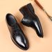 Autumn New Business Dress Genuine Leather British Casual Men's High End Korean Edition Pointed Wedding Shoes_vogvips.com