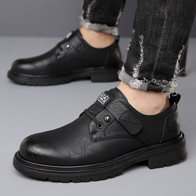 European Warm Series Autumn Winter Niche Fashion Casual Men's High-end Business Commuter Leather Soft Sole Versatile Work Shoes_vogvips.com