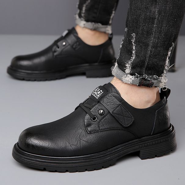 European Warm Series Autumn Winter Niche Fashion Casual Men's High-end Business Commuter Leather Soft Sole Versatile Work Shoes_vogvips.com
