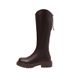 Grape Mom Same Style High Heel Thick Sole Over-the-Knee Plus Size Wide Fleece Lined Long Tube Riding Boots For Women_vogvips.com