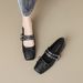 Square Head Single Shoes Women's Flat Bottom Shallow Mouth Bow Soft Sole Ballet Shoes With Mary Jane_vogvips.com