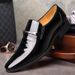 Leather For Men's Youth In Large Size, Business, Leisure, Formal Dress, Foot Covering Patent Leather, Glossy Shoes,_vogvips.com