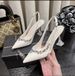 Edition ~ Gentle Style Rhinestone Pointed Toe Sandals 2025 Spring New Closed-Toe Stiletto Dress Versatile High Heels_vogvips.com