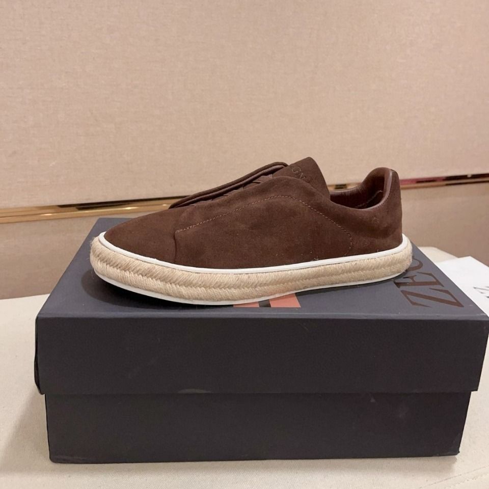 Z Home Four Seasons Genuine Leather Casual Fisherman's Set Foot Flat Internet Red Shoes New Shoe Factory_vogvips.com