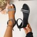 Foreign Trade European And American 2026 Summer Shoes: Single Strap With Back Zipper, Flat Sole, Size 43, Large Size,_vogvips.com