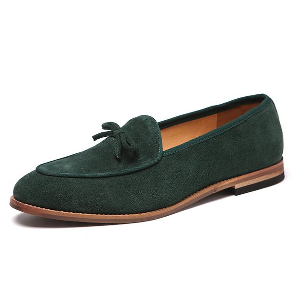 Leather frosted men's shoes Fashion bow fashion men's shoes_vogvips.com