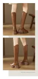 wind But Knee Spring And Autumn Niche Rivet Mouth Thin Womens Thick Soled Knight Boots 251107_vogvips.com