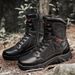 Casual Shoes, Side Zipper Waterproof Outdoor Work Boots, Men's Shoes_vogvips.com