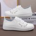 Leather White Sneakers, New Spring/summer Hollow Mesh Shoes, Breathable, Soft-soled, Non-slip Casual Shoes For Female_vogvips.com