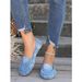 Large Size 2025 New Denim Bean Shallow Mouth One Foot Women's Singles Shoes_vogvips.com