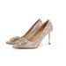 828-6 Stiletto Wedding Pointed Toe Square Buckle Crystal Rhinestone Bridesmaid European And American French Style High_vogvips.com