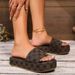 Women's Slippers Plum Embroidery Muffin Bottom Casual Women's Flip-flops_vogvips.com
