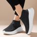 Autumn Couple Socks High Cuffs Foot Flyknit Sports Men's And Women's Thick Soled Casual Shoes Hot Selling_vogvips.com
