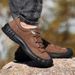 Men's Work Shoes Autumn Genuine Leather Outdoor Casual Shoes Non-Slip Low-Top Lace-Up Toe-Covering Hiking Shoes_vogvips.com