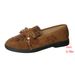 Women's Plus Size Slip-On Loafers Leopard Print Flat Bottom With Bow Beaded Retro Style Shoes For Autumn_vogvips.com