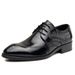 Euro Step First Layer Cowhide Brogue Carved Business British Formal Wedding Genuine Leather Casual Men's Shoes_vogvips.com
