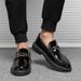 Summer Casual Leather Shoes For Men, Breathable And Lazy, One Foot Wearing Bean Korean Version Versatile Men's Shoes,_vogvips.com