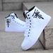 Men's Casual High-Top Sneakers With Lace-Up Design, Breathable PU Upper & Durable Rubber Sole For Running, Walking & Daily Wear (Sizes 39-48)_vogvips.com