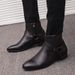 European Warm Series 6667 Autumn Winter New Fashion Pointed Toe High-top Leather British Martin Casual Short Boots Plus Size_vogvips.com