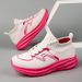 Unisex Sports Shoes Summer Mesh Fashion Lace Up Thick Soled Sneakers Lightweight Flat Outdoor Running Shoes For Men Women_vogvips.com