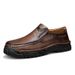 2026 Spring And Autumn Business Casual Shoes For Men, Large Size Hand-Stitched Shoes, Trendy Men's Slip-On Shoes, Men's_vogvips.com