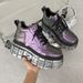 Heavy Metal Dark Rock Locomotive Boots Old Rivets Heightened Thick-soled Boots Thick-soled Heightened Cyberpunk Short Boots_vogvips.com