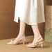 Qianluhui Lace Embroidery High-End Stiletto Pointed Toe Wedding Shoes Fairy Style Mesh Closed-Toe Women's High-Heel_vogvips.com