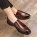 Euro Step Men's Business Formal Wedding Groom Spring Autumn Oxford Derby Brogue Casual Loafers Leather Shoes_vogvips.com
