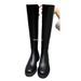 Grape Mom Over-the-Knee 2023 Autumn Winter Fleece-Lined Thick-Soled High Slim Chunky Heel Riding Boots For Women_vogvips.com