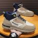 Men's Winter Boots With Fleece Lining, Thick Rubber Sole Work Boots, Low-Cut Martin Boots Casual Wear Labor Protection Men's Leather Men's Work Boots_vogvips.com